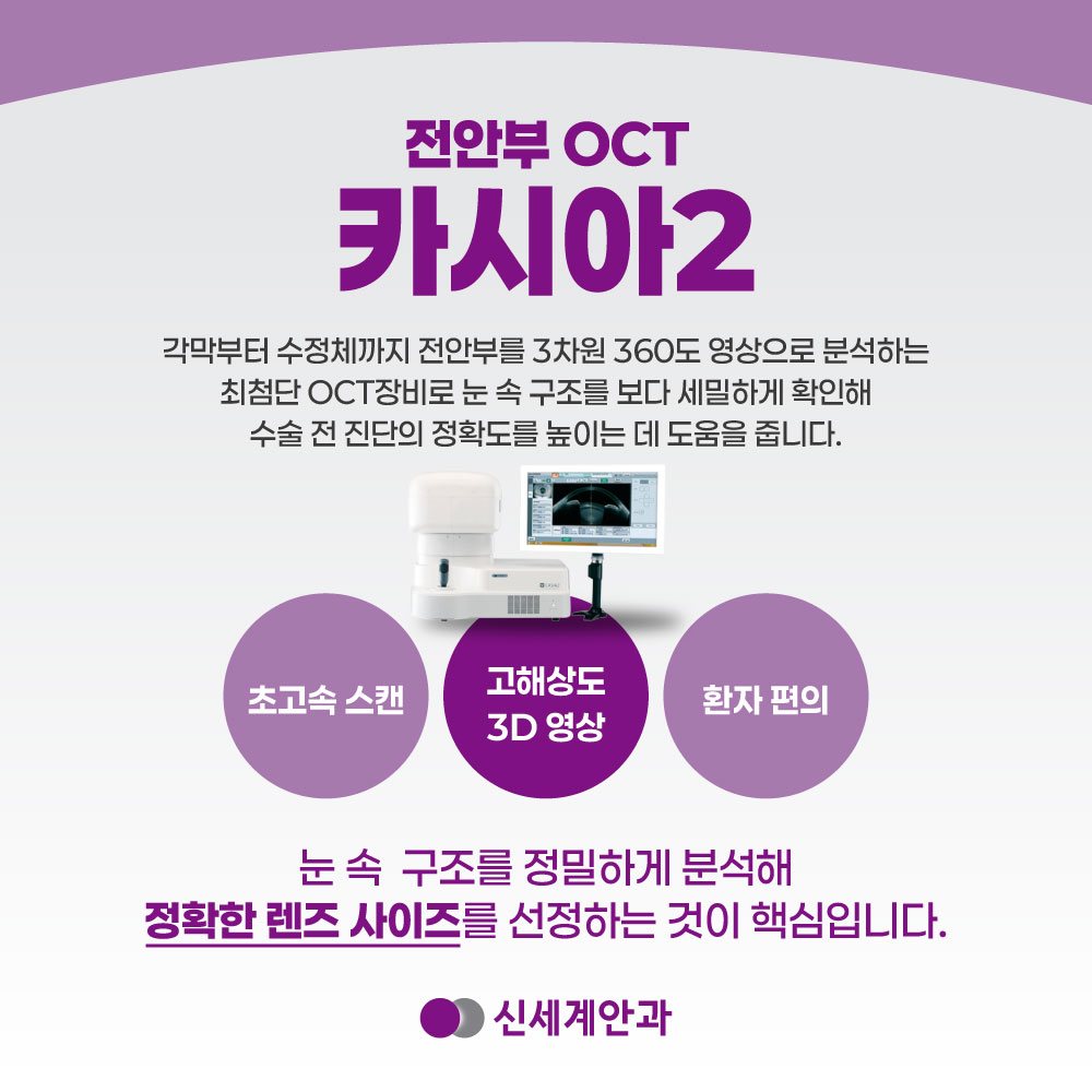 전안부 OCT 카시아2 정밀 측정